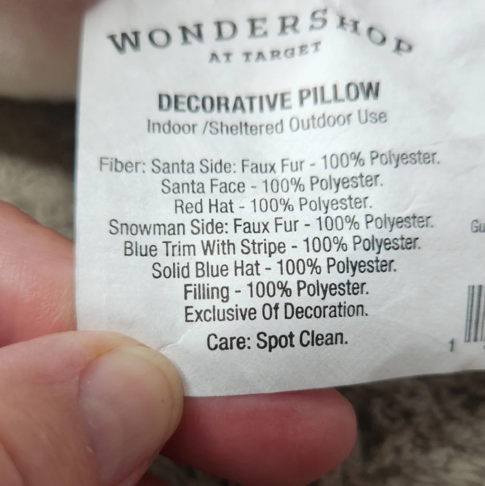 Reversible Santa & Snowman Christmas Novelty Throw Pillow Wondershop